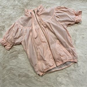(S) Stella McCartney x Adidas Light Baby Pink Short Sleeve Jacket Small Ruffle